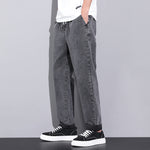 Men’s Wide Leg Jeans – Loose Fit Summer Drawstring Straight Trousers Veroocart