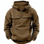 Men’s Zip-Up Hoodie – Casual Fashion Sweatshirt with Drawstring and Front Pocket Veroocart